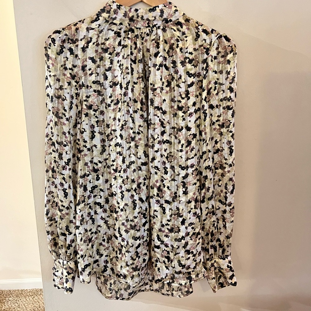 H&M high neck flowy long sleeve career top